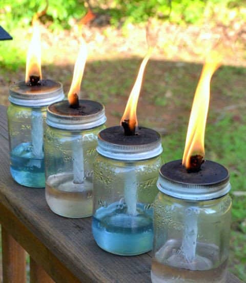 Mason jars torch