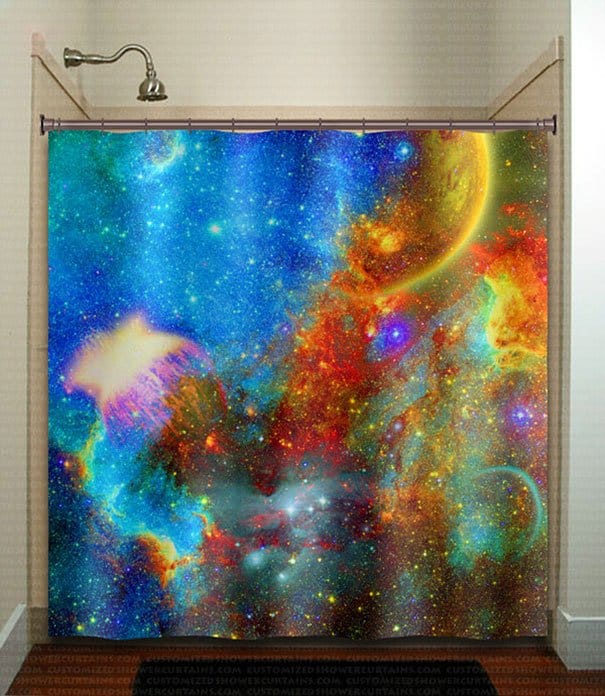 Nebula Galactic Shower Curtain Beautiful Galaxy