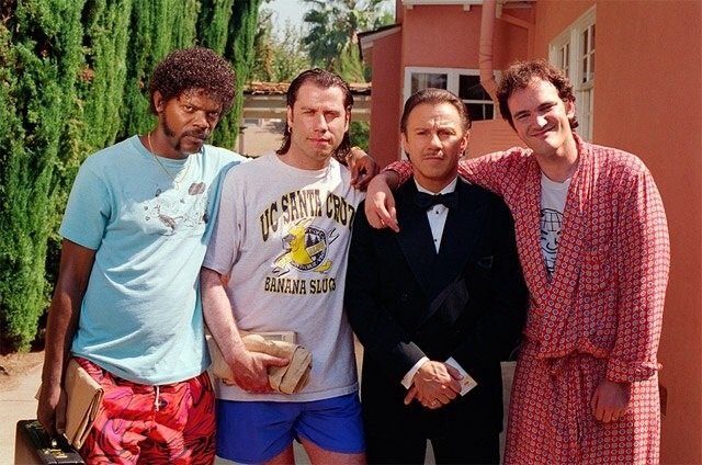 On the set of Pulp fiction Rare Photos