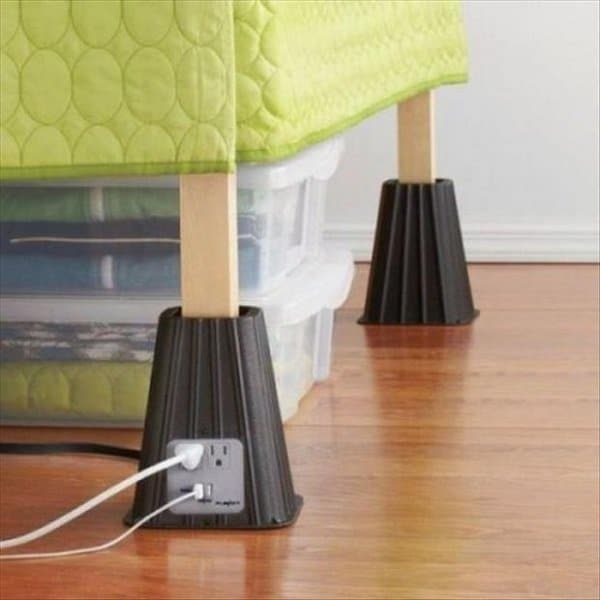 Plug Sockets on Bed Legs Cool Inventions