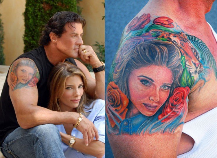 SYLVESTER STALLONE worst celebrity tattoos