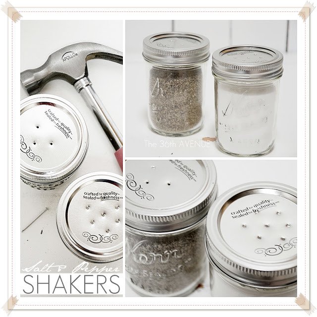 Salt and pepper shakers Mason Jars