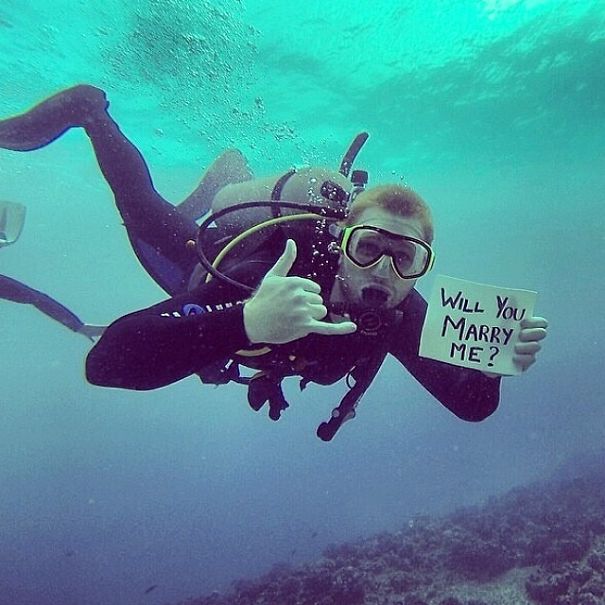 Scuba Diving Proposal Wedding Proposal