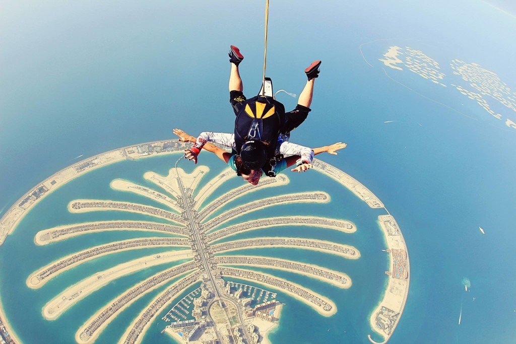 Sky Diving, The Palm In Dubai Adventure travel ideas
