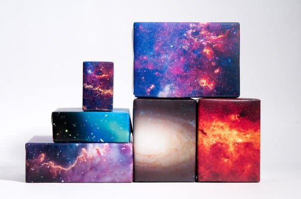 Space Themed Gift Wrapping Paper Beautiful Galaxy