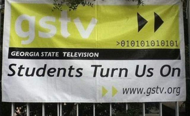 Students Turn Us On Funny Signs