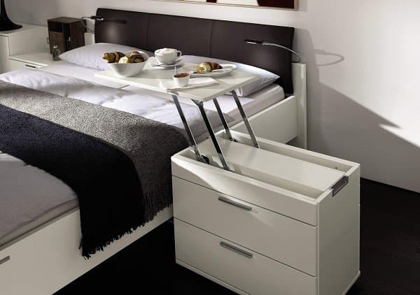 The Never-Get-Out-Of-Bed Table Cool Inventions