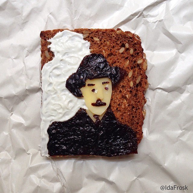 The great Portugese writer Fernando Pessoa on toast Food Art