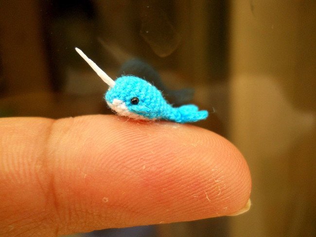 Whale with a horn Tiny Crochet