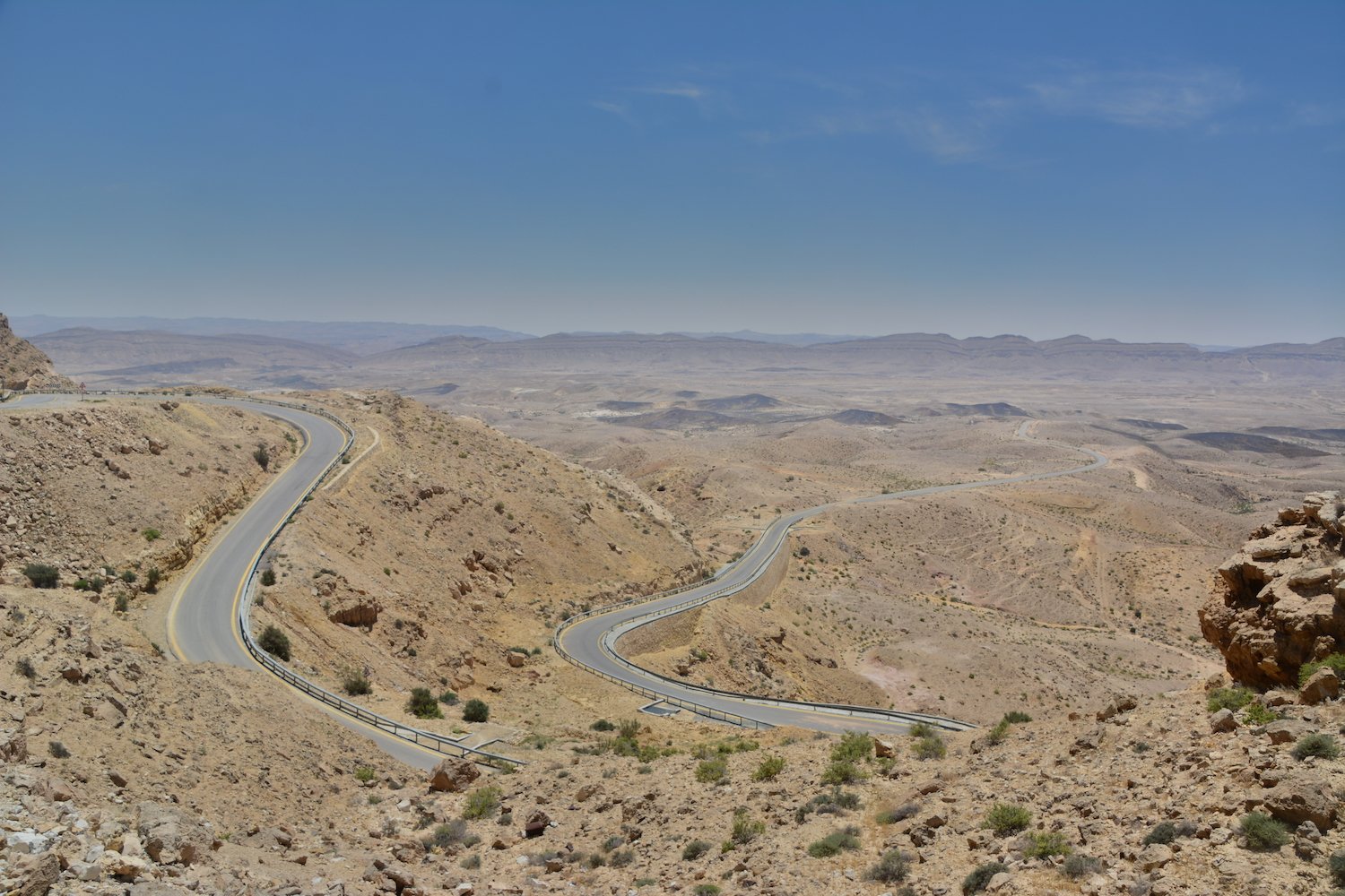Amazing Highway at Negev Desert Beautiful Israel