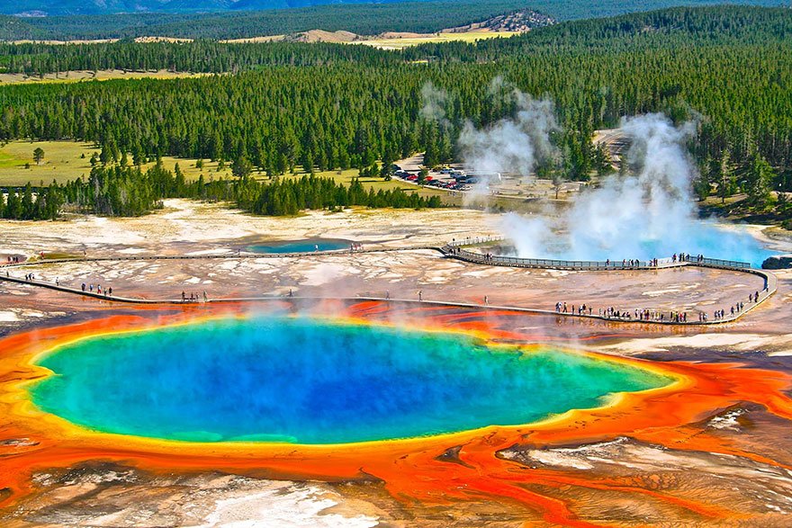 Grand Prismatic Spring, Wyoming, Usa Mysterious Places