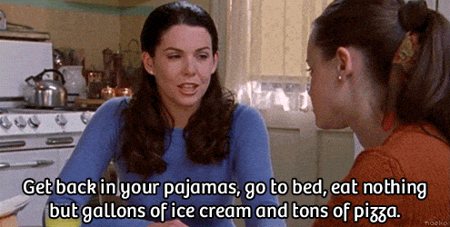 Gilmore Girls Fun Facts - Animated GIF - pizza