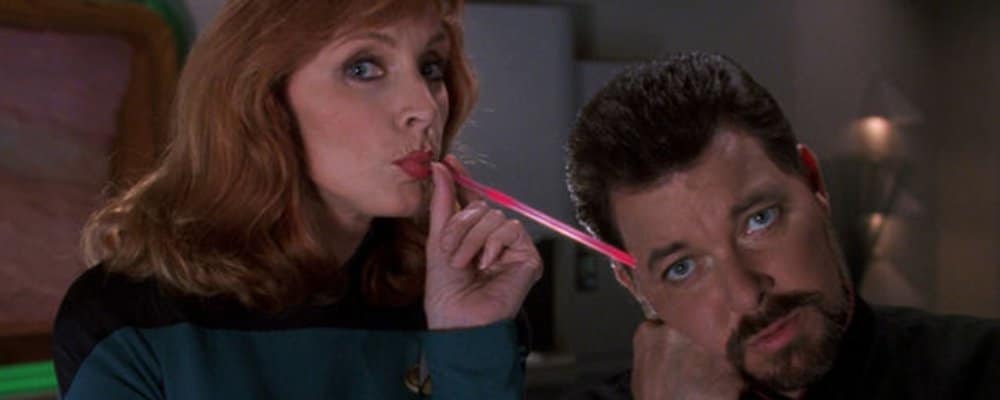 Star Trek the Next Generation Tales From the Set - Beverly Sucking Straw Riker