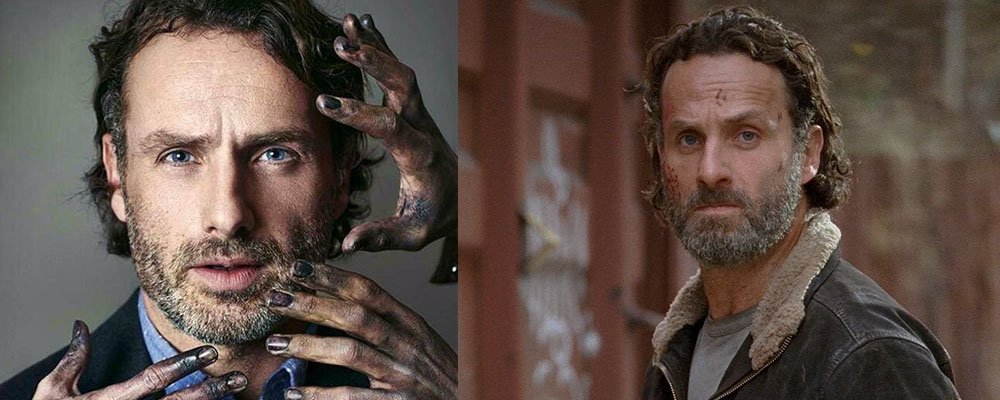 The Walking Dead Surprising Stories From Behind The Scenes - Rick Zombie Hands Beard