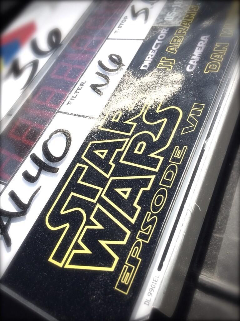 Star Wars VII The Force Awakens 34 - a photo of the slate from the first day of photography