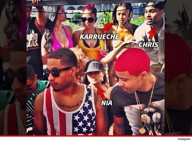 Chris Brown’s baby – Mama partied with his ex!