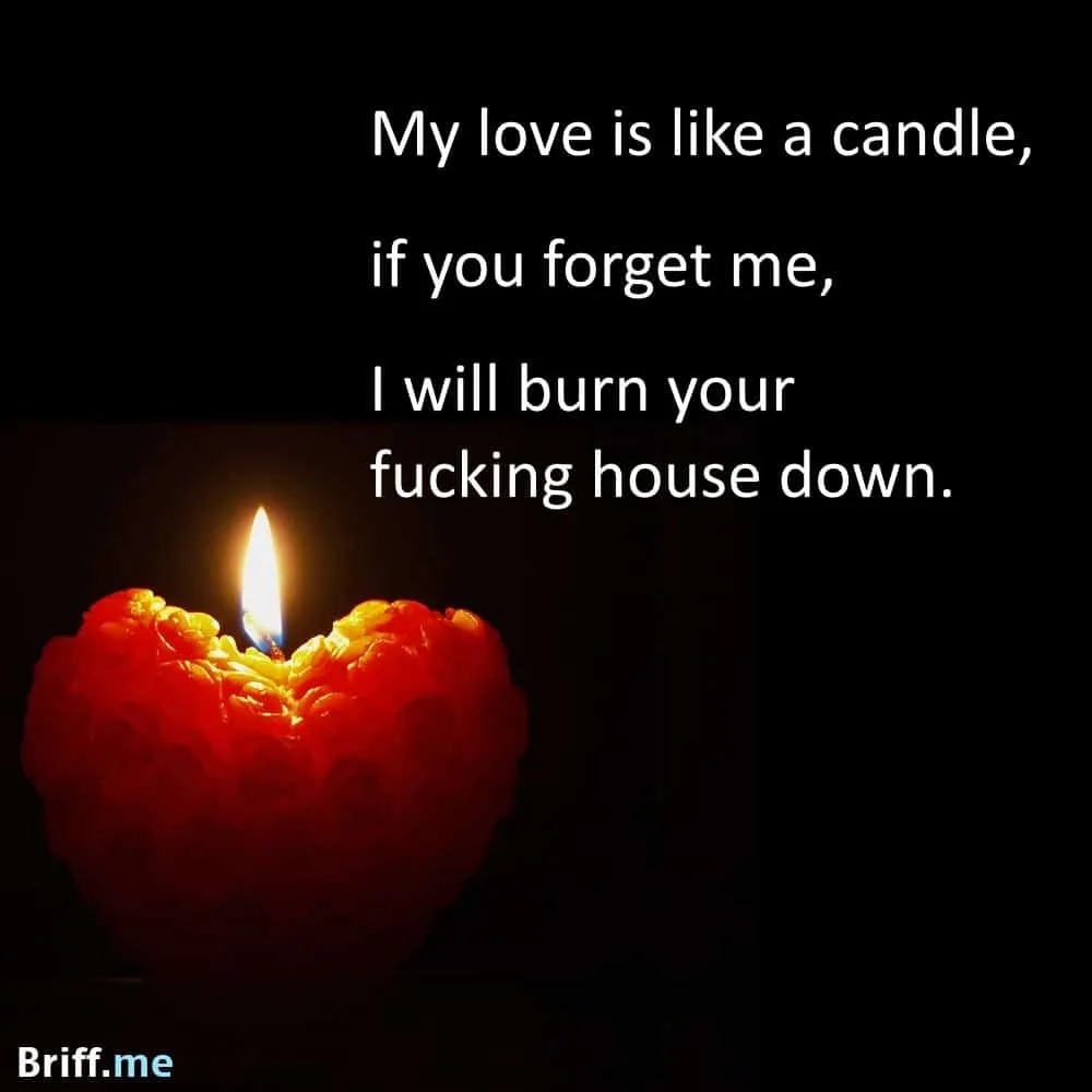 Best Ever Love Quote about a Candle