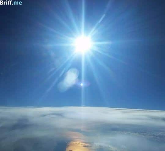 Office View – This pilot gives new meaning to ‘office window’ taking snapshots with his smartphone