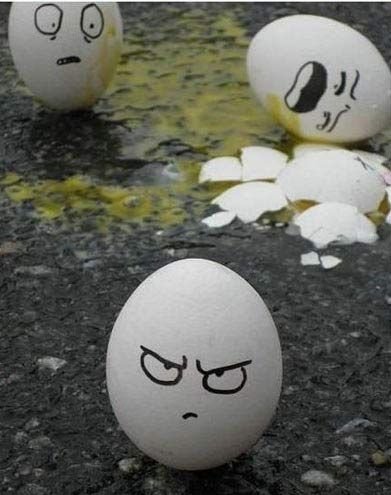 Funny Egg drawings 3 Angry