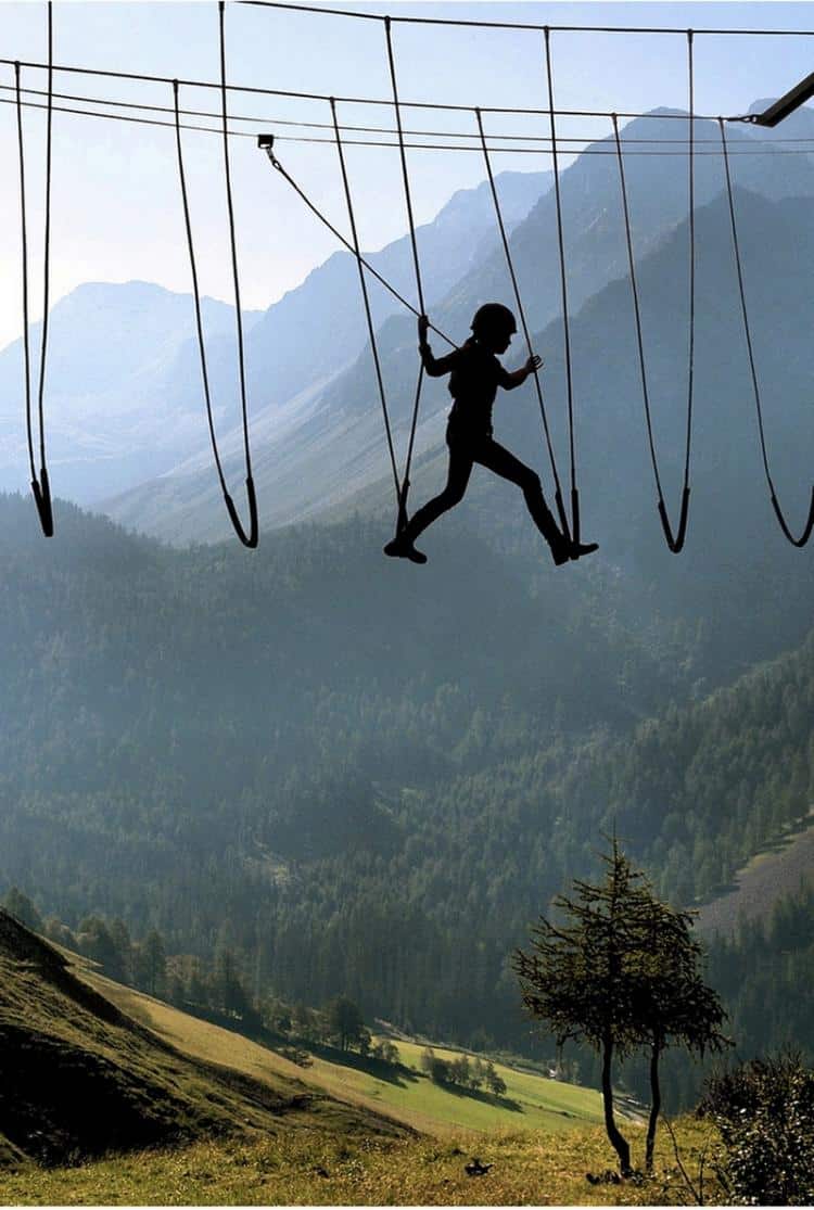 Skywalking in the Alps High Place