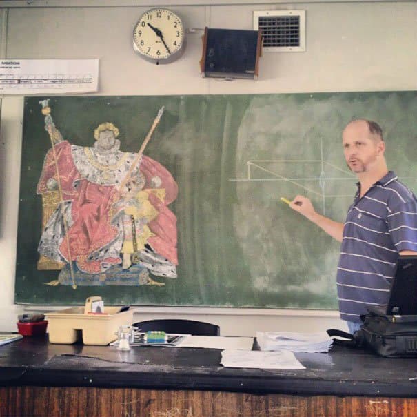 Chalkboard Drawing 3 Awesome Teacher