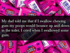 Effect of Swallowing Chewing Gum Parent Lies