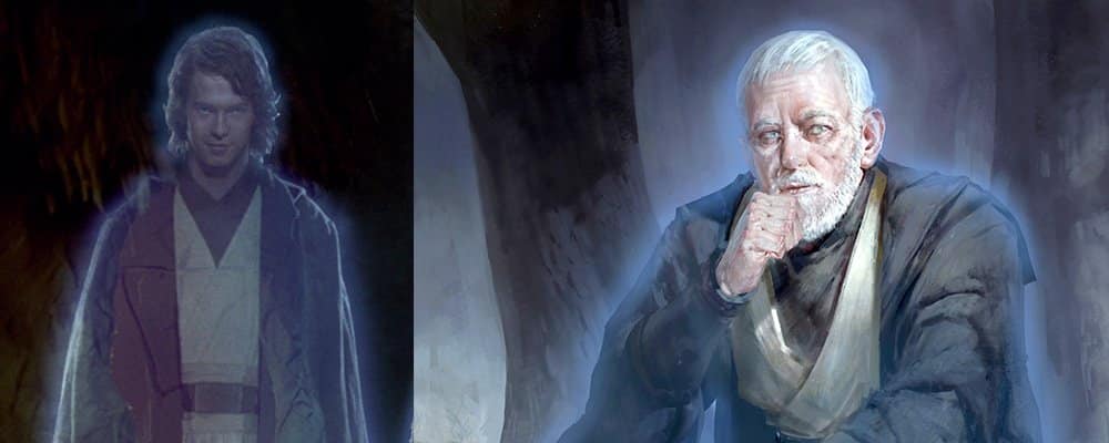Star Wars Secrets Episode VI Return of the Jedi - Obi Wan Anakin Force Ghost Art