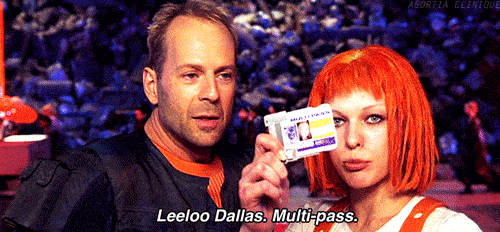The Fifth Element Revealed - Korben Dallas Leeloo Multipass Gif
